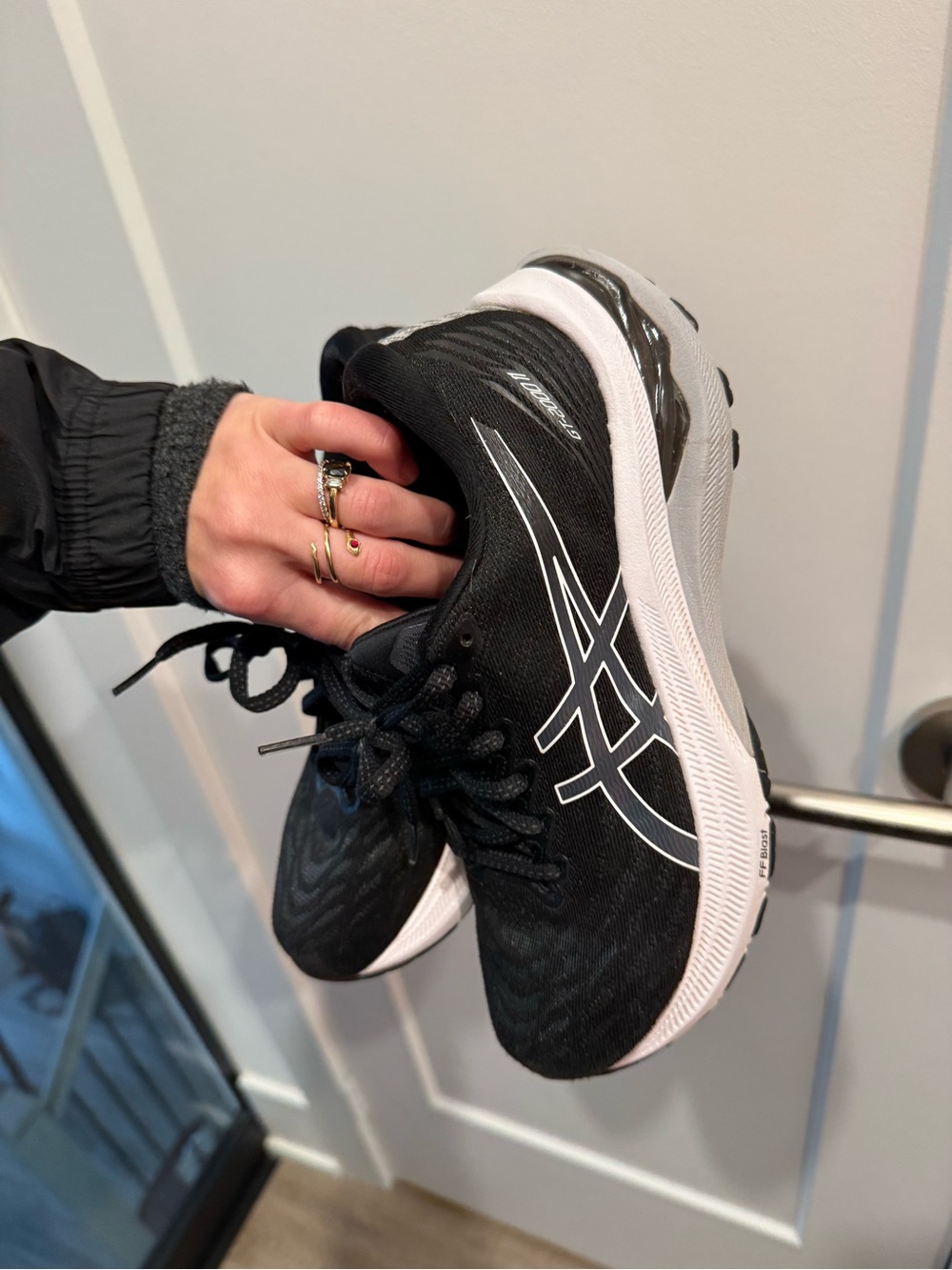 ASICS Black & White Running Shoes - Picture 3 of 5